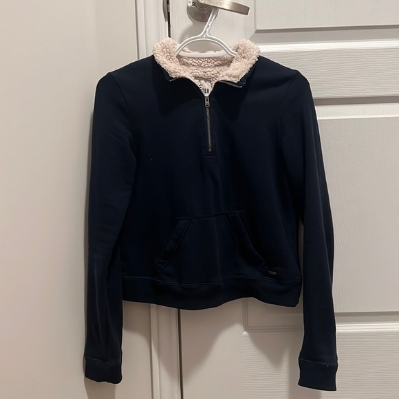 Hollister quarter zip Sherpa collar hoodie - Picture 1 of 6